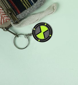 Intergalactic Glow Watch Design Printed Round Keychain Pack of 2