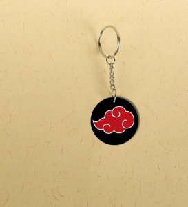 Dark Clan Swirl Emblem in Red Printed Round Keychain Pack of 2