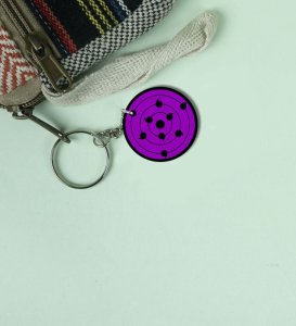 Rings of Power Eye Design Printed Round Keychain Pack of 2