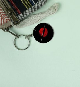 Blood Moon Sword Art Printed Round Keychain Pack of 2