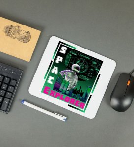 Neon Cosmos: Space Explorer Printed MousePad