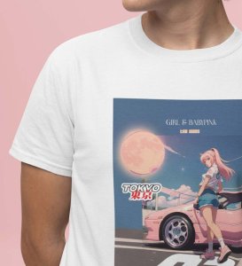 Urban Pulse: Girl Racer Tokyo Graphic Printed White T-Shirt