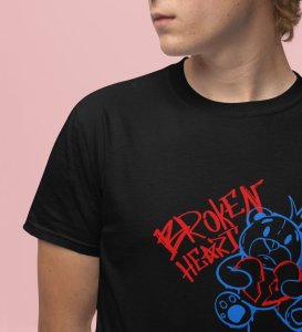 Crying Heart Club: Graphic Printed Black T-Shirt