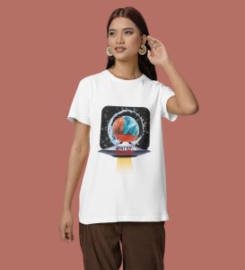 Parallel Conflict: US vs Earthlings Graphic Printed Black T-Shirt