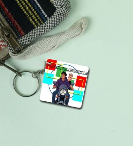 Born To Ride Together Forever Printed Keychain Pack of 2