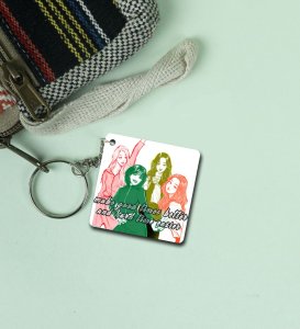 Good Times Glow Hard Times Flow Printed Keychain Pack of 2