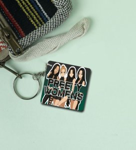 Beauty With Power Pretty Woman Style Printed Keychain Pack of 2