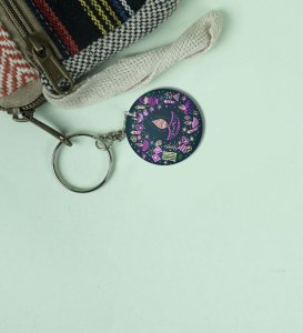 Auspicious Fireworks Shine Diwali Printed Round Keychain Pack of 2
