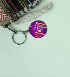 Colorful Lights Shine Diwali Printed Round Keychain Pack of 2