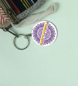 Diwali Magic Starts with First Light Printed Round Keychain Pack of 2