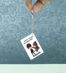 Strengthened By Love Bandhan Of Blessings Rakhi Printed Keychain Pack of 2