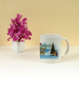 Festive Cheer Red Green Ornament Merry Christmas Printed Coffee Mug 250ml