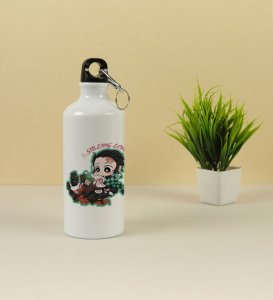 Chibi Style Brother Sister Bond Art Aluminium Printed Sipper Bottle 600ml