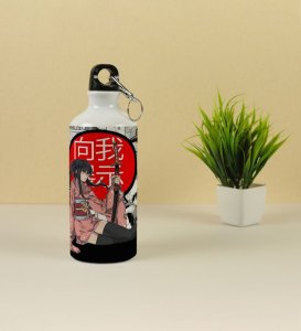 Kawaii Warrior and Love Panel Fusion Printed Sipper Bottle